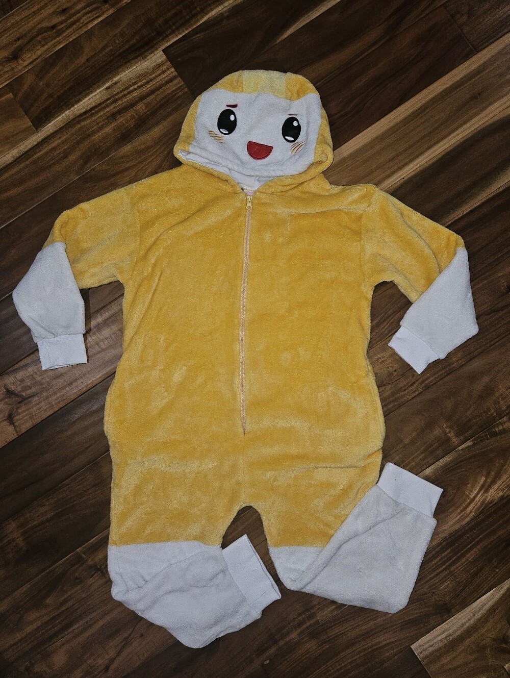 LankyBox One Piece Pajama Boxy Unisex Kids Youth Size Medium Hoodie Full Zip